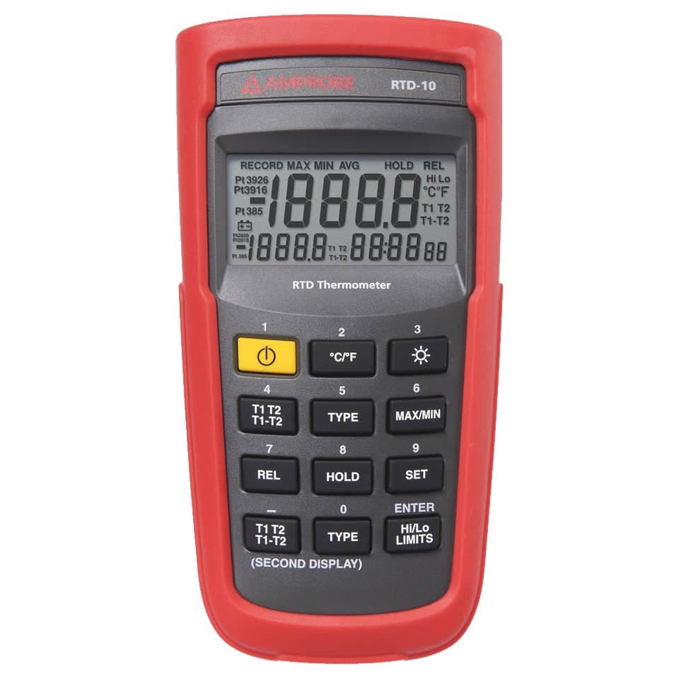 Amprobe RTD-10 Dual Input Digital RTD Thermometer 