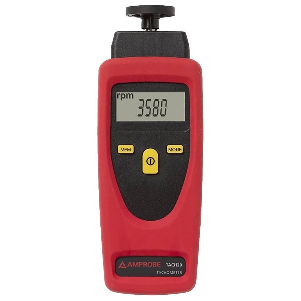 Amprobe TACH-20 Tachometer with Contact and Non-Contact Measurement 
