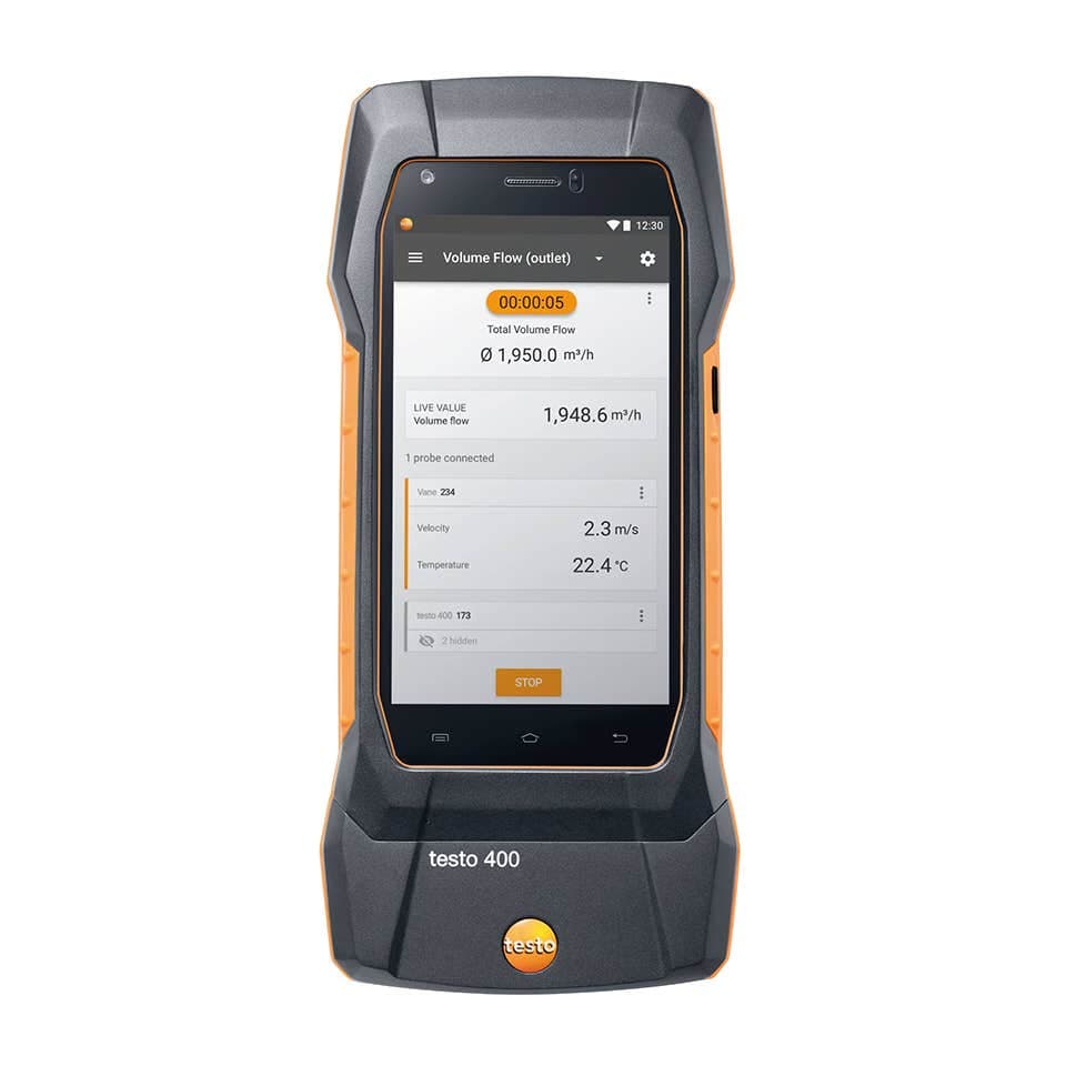 Testo 400 logger with Temp/Hum/AbsPress, Hot Wire Probe - Image 2